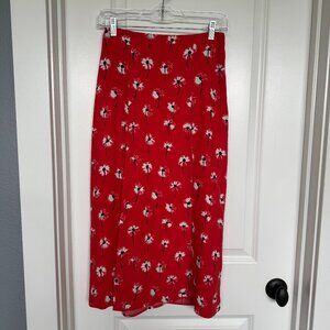 Maeve Red floral skirt size 0
